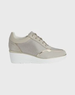 GEOX D ILDE A - MESH+SUEDE